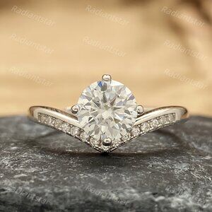 NEW Certified 1ct. t.w. Moissanite Crown Ring